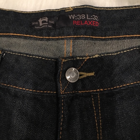 Burton Denim Dark Wash Relaxed Straight Denim Jean - Picture 2 of 4